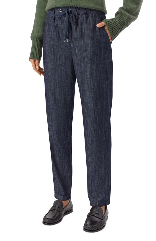 Хлопковые брюки Lorena Antoniazzi P2648PA80D/9955 Синий  P2648PA80D/9955 Фото 3