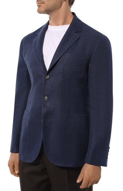 Пиджак изо льна и шерсти BRUNELLO CUCINELLI, арт. MW4827BND, фото 3