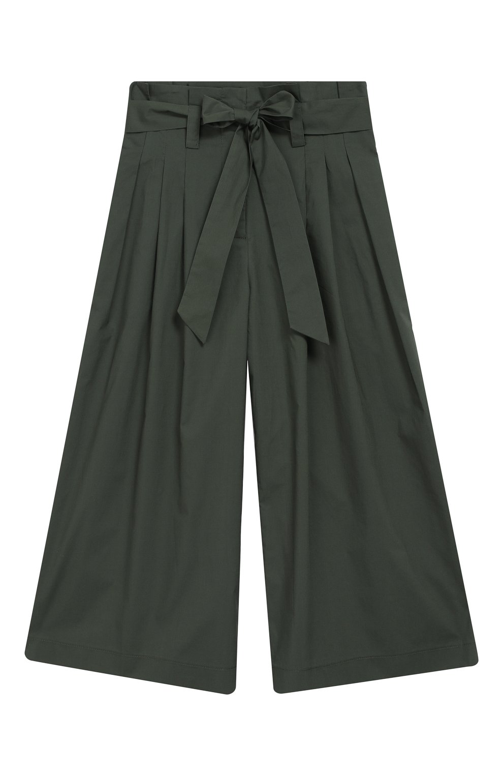 Кюлоты с поясом MONNALISA зеленого цвета по цене 10350 руб., арт. 173411, фото 1 Кюлоты с поясом MONNALISA, арт. 173411, фото 1