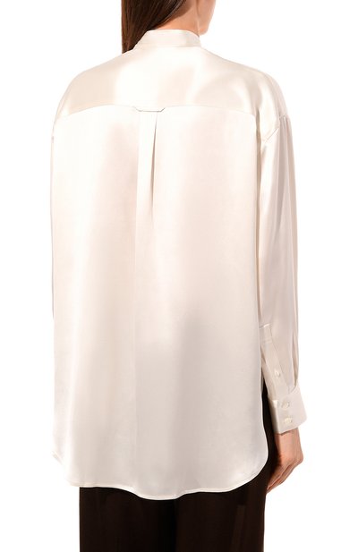 Шелковая рубашка NOBLE&BRULEE кремового цвета по цене 71000 руб., арт. NB10/131222/1, фото 4 Шелковая рубашка NOBLE&BRULEE, арт. NB10/131222/1, фото 4