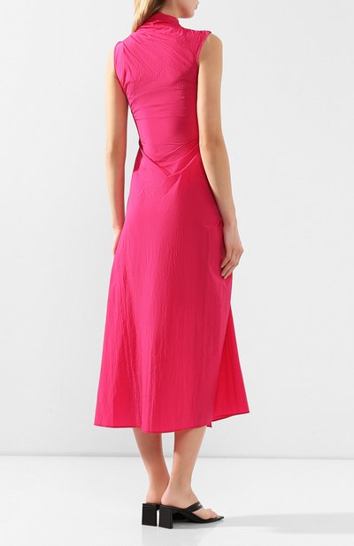 Платье-миди OFF-WHITE фуксия цвета по цене 88350 руб., арт. 0WDB249S20FAB0013200, фото 4 Платье-миди OFF-WHITE, арт. 0WDB249S20FAB0013200, фото 4