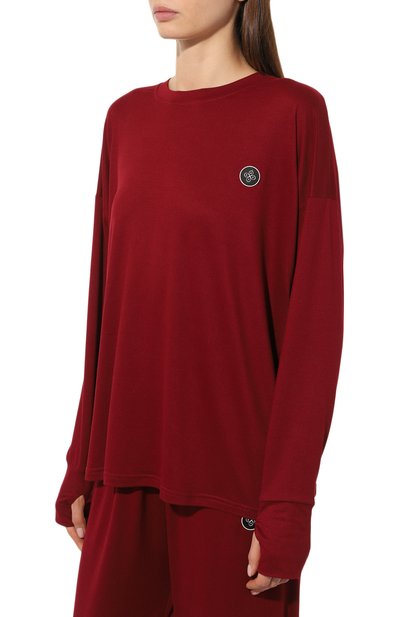 Лонгслив из вискозы EVERREVER бордового цвета по цене 5890 руб., арт. RE-LS-BOR-02, фото 3 Лонгслив из вискозы EVERREVER, арт. RE-LS-BOR-02, фото 3