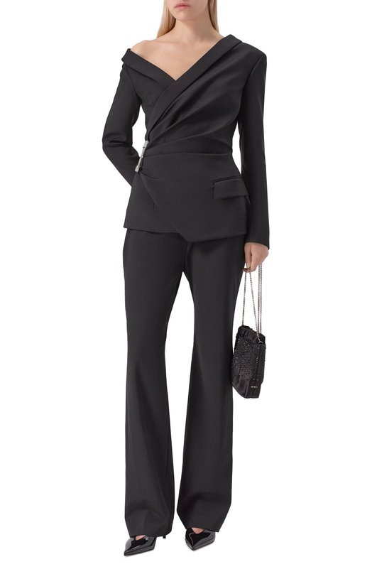 Шерстяной жакет Giuseppe di Morabito 05FWJA124X 05327A Чёрный  05FWJA124X 05327A Фото 2