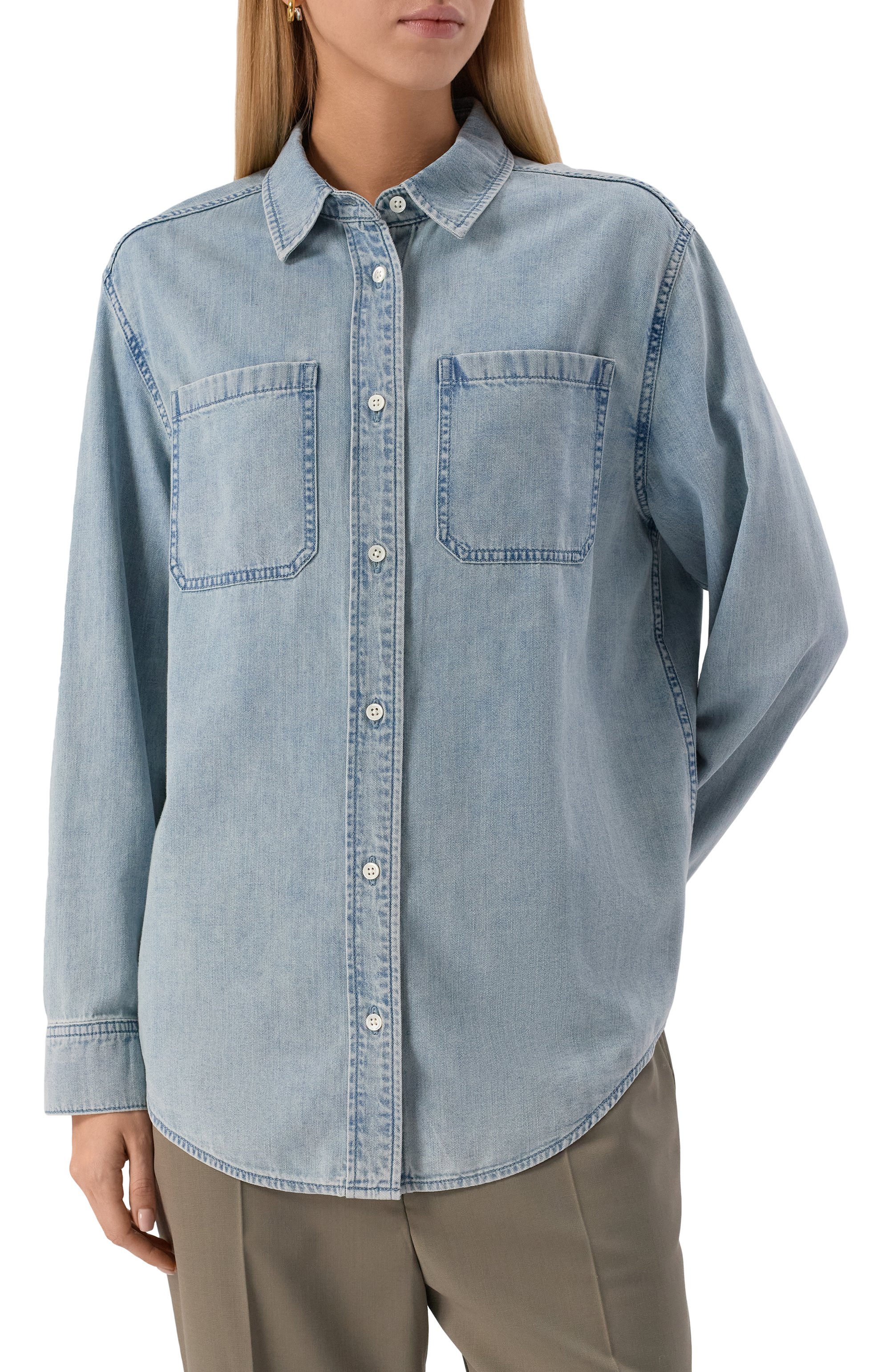 Джинсовая рубашка 12 STOREEZ, арт. 134003, фото 3