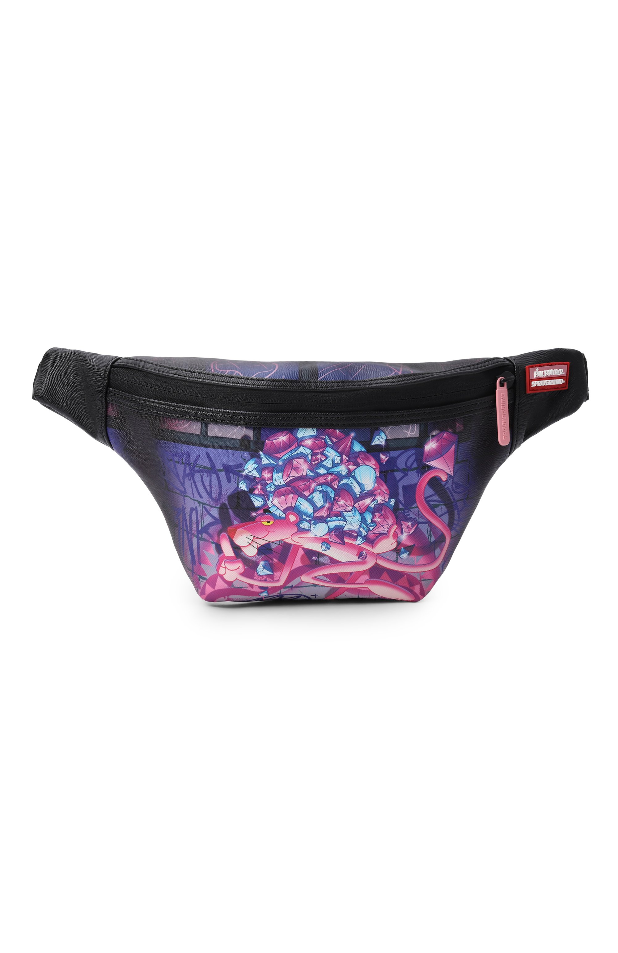 Поясная сумка pink panther diamond heist SPRAYGROUND фиолетового цвета по цене 10900 руб., арт. 910B8244NSZ/PINK PANTHER DIAM0ND HEIST SAVVY CR0SS, фото 1 Поясная сумка pink panther diamond heist SPRAYGROUND, арт. 910B8244NSZ/PINK PANTHER DIAM0ND HEIST SAVVY CR0SS, фото 1