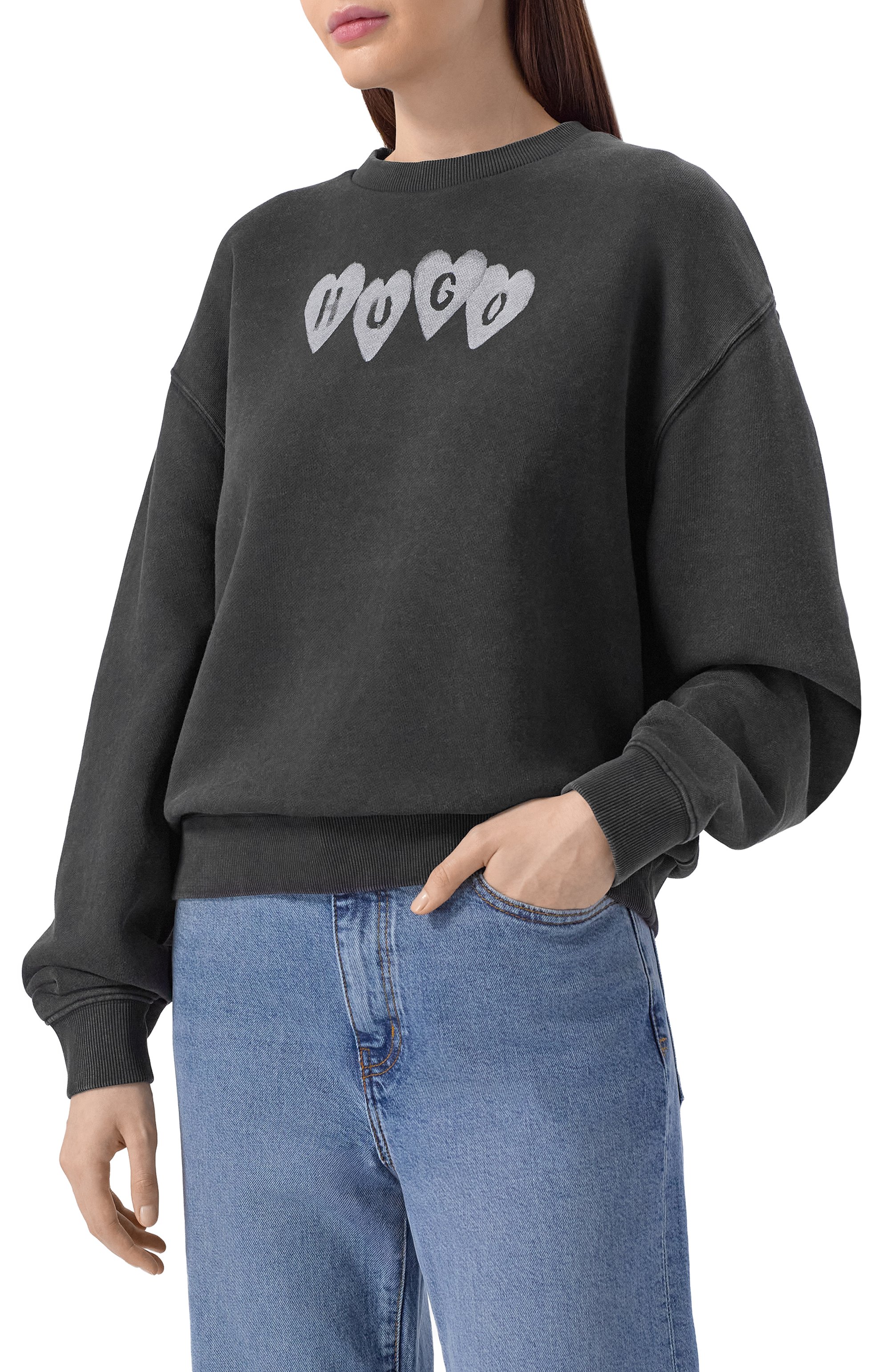 Хлопковый свитшот HUGO, арт. 50555824, фото 3