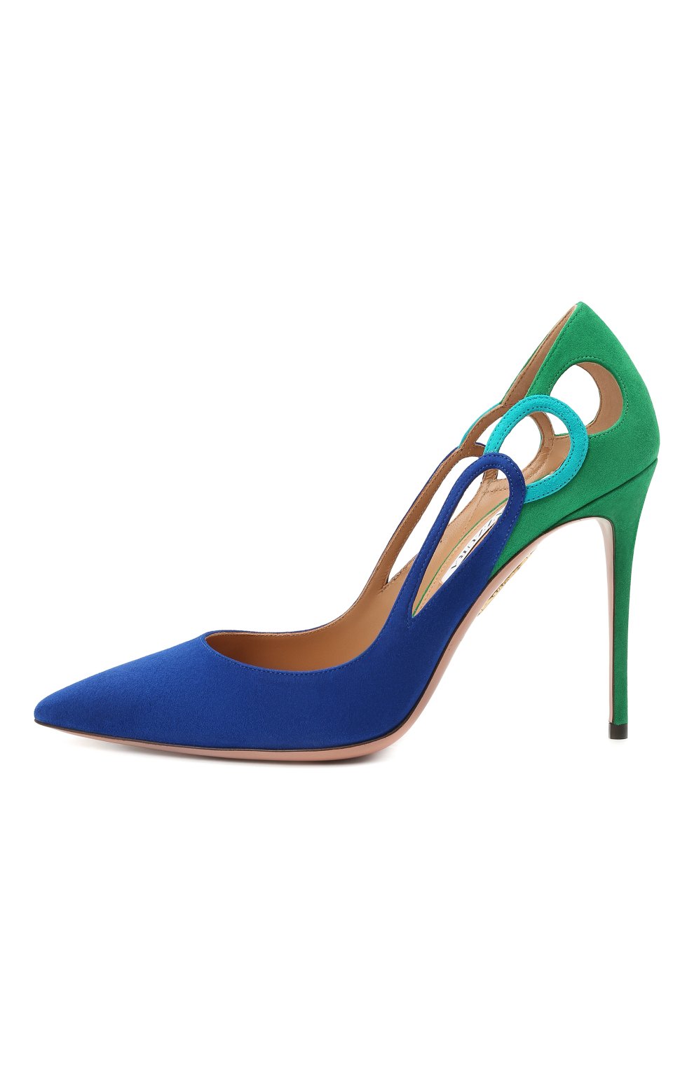 Замшевые туфли fenix pump 105 AQUAZZURA, арт. FEXHIGP0-SUE-LBE, фото 3