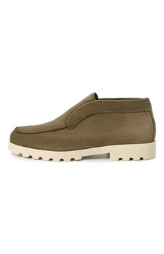 Женские замшевые ботинки SANTONI хаки цвета, арт. WUDR70765TIRASH5S50 | Фото 4 (Подошва: Платформа; Материал утеплителя: Натуральный мех; Каблук высота: Низкий; Материал сплава: Проставлено; Драгоценные камни: Проставлено; Материал внешний: Замша; Женское Кросс-КТ: Зимние ботинки)