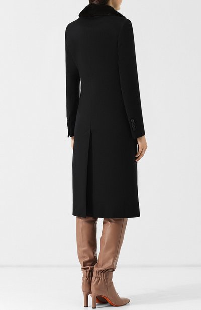 Приталенное кашемировое пальто с меховым воротником COLOMBO, арт. CP00044/LCP01/97035-10, фото 4