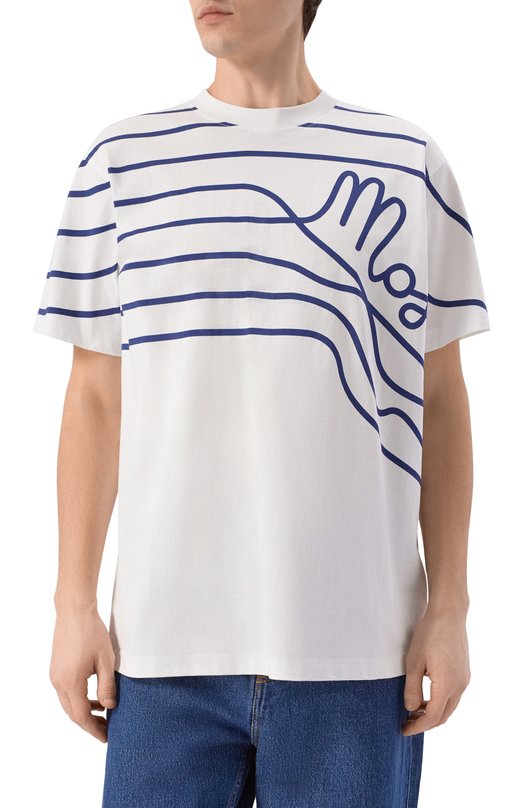Хлопковая футболка Moschino A0716/0241 Белый  A0716/0241 Фото 3