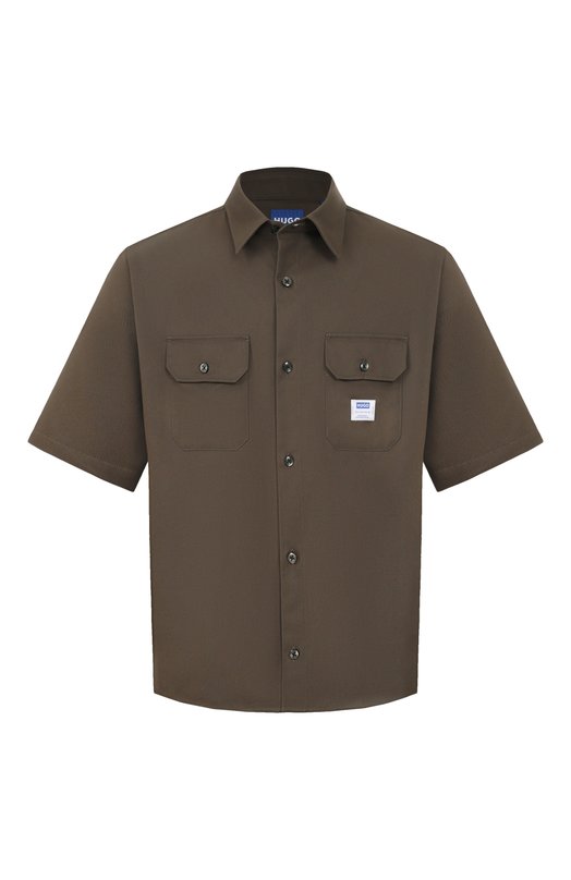 Хлопковая рубашка HUGO Blue 50517871 Коричневый 50517871