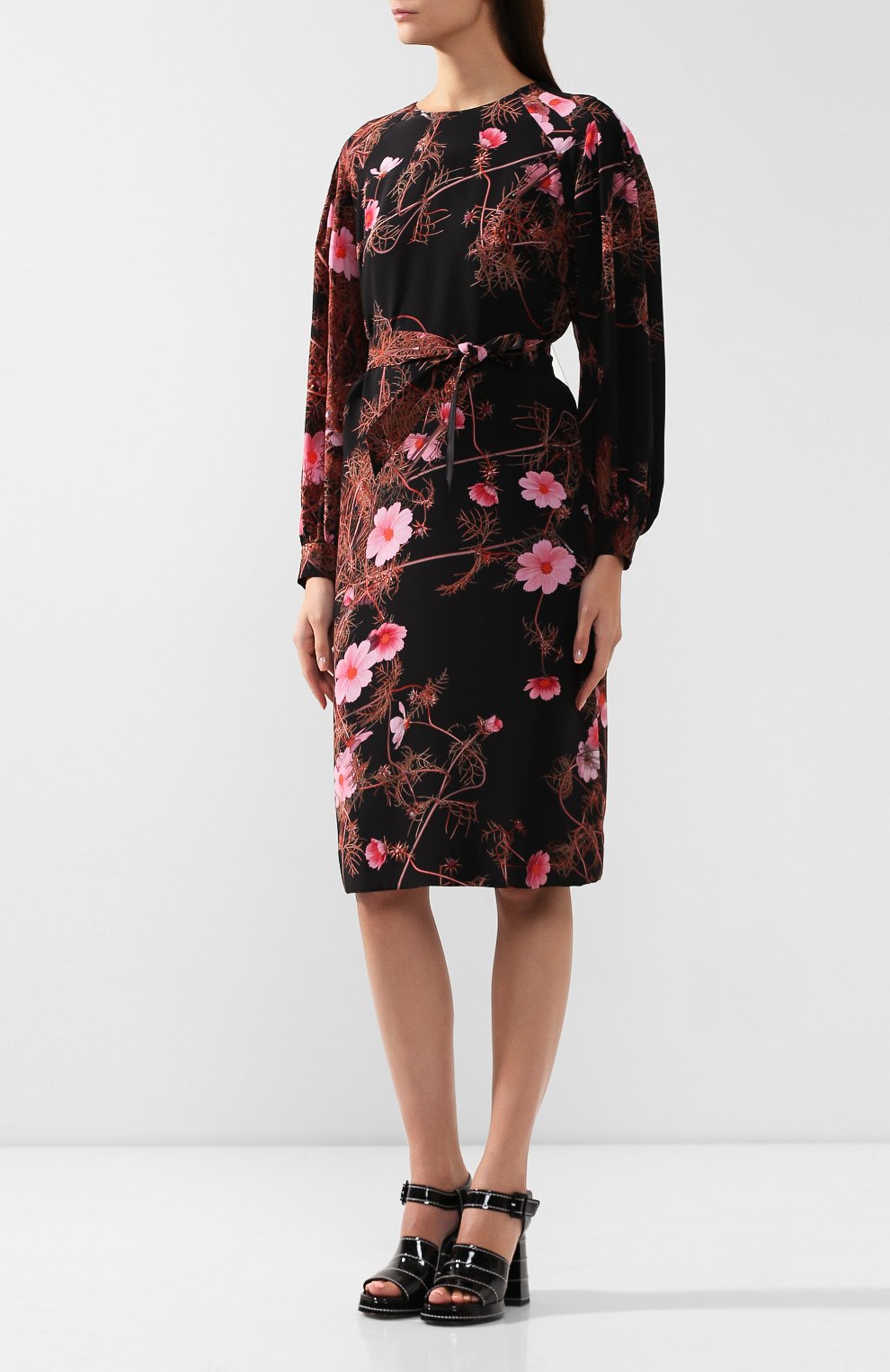 Шелковое платье DRIES VAN NOTEN черного цвета по цене 104000 руб., арт. 192-11062-8201, фото 3 Шелковое платье DRIES VAN NOTEN, арт. 192-11062-8201, фото 3
