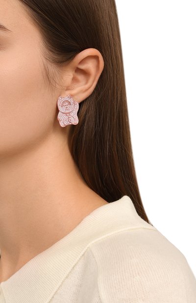 Клипсы SASHAVERSE светло-розового цвета по цене 34830 руб., арт. Earrings4/DFF, фото 2 Клипсы SASHAVERSE, арт. Earrings4/DFF, фото 2