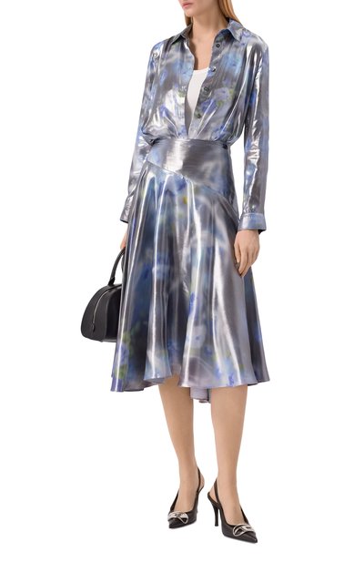 Рубашка DIESEL серебряного цвета по цене 43200 руб., арт. A21248/0DMBP, фото 2 Рубашка DIESEL, арт. A21248/0DMBP, фото 2