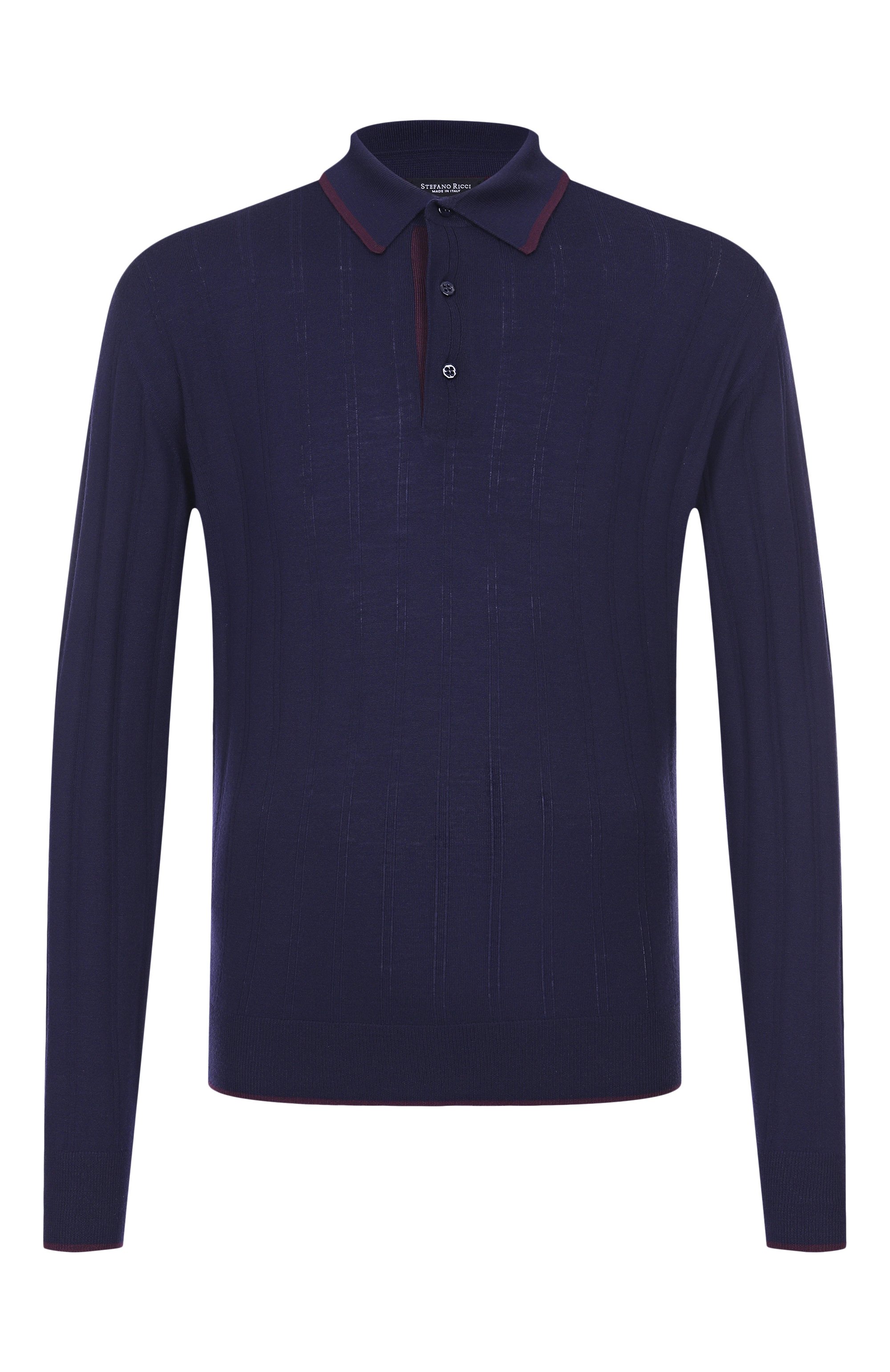 Шерстяное поло STEFANO RICCI темно-синего цвета по цене 123000 руб., арт. K303024P03/F25346, фото 1 Шерстяное поло STEFANO RICCI, арт. K303024P03/F25346, фото 1