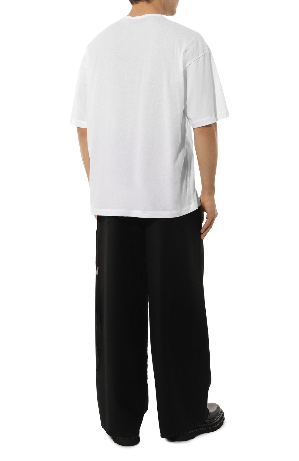 Хлопковая футболка ANN DEMEULEMEESTER, арт. 2402-M-JTS06-37-FA206-001, фото 4