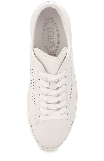 Кожаные кеды с перфорацией на шнуровке TOD’S, арт. XXW12A0T49008VB001, фото 5