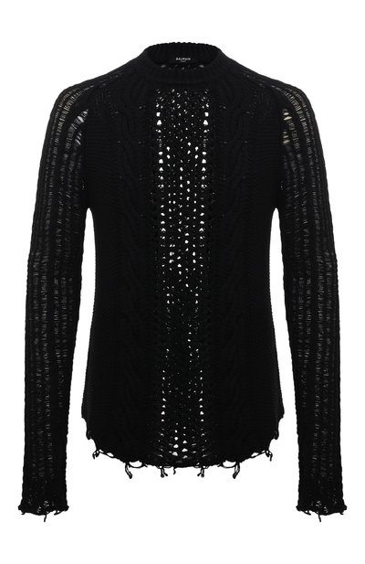 Мужской хлопковый свитер BALMAIN, арт. AH0KD000KE36