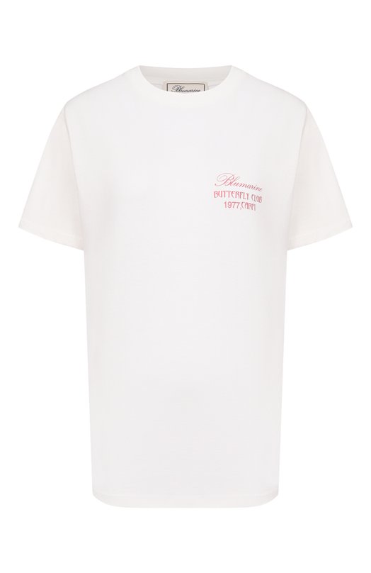 Хлопковая футболка Blumarine 4T107A/TJ0027 Белый 4T107A/TJ0027