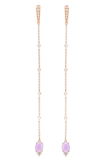 Серьги-цепочки с аметистом и топазами MOONKA, арт. ai-her-amt, фото 1