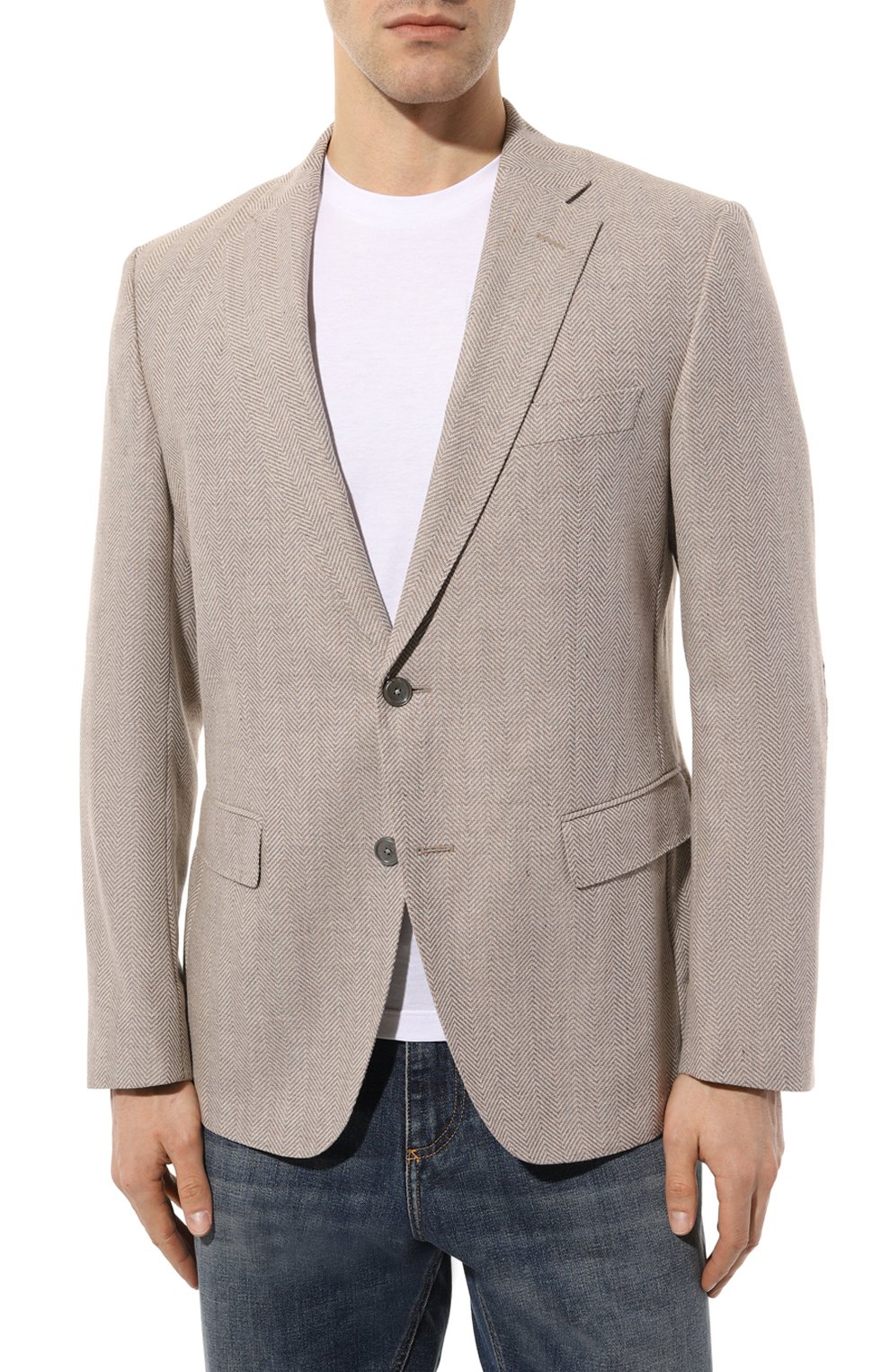 Пиджак из хлопка и шерсти BOSS, арт. 50509504, фото 3