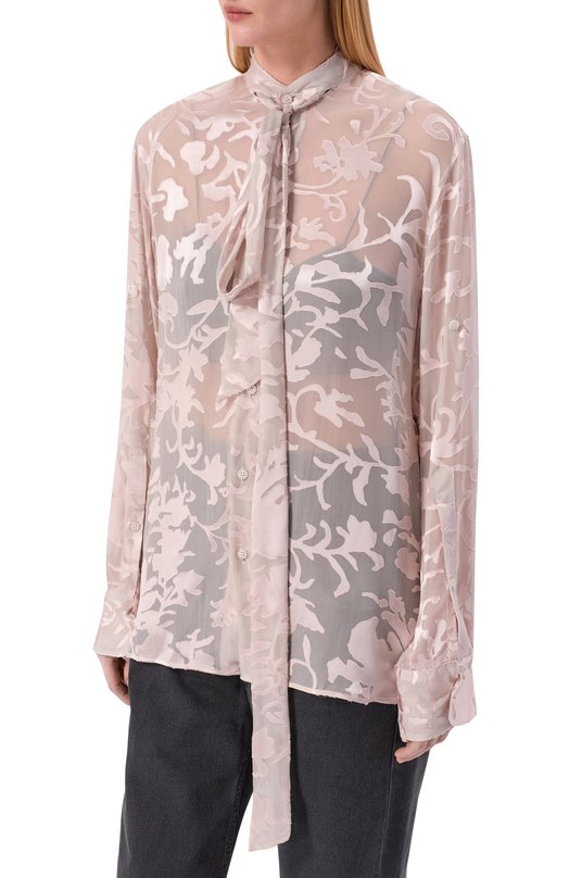 Блузка из вискозы Ann Demeulemeester B0013768/FA715 Розовый  B0013768/FA715 Фото 3