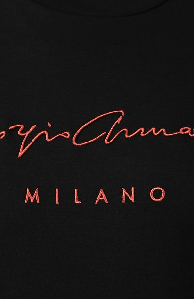 Хлопковая футболка GIORGIO ARMANI черного цвета по цене 34950 руб., арт. 6GAM90/AJRQZ, фото 5 Хлопковая футболка GIORGIO ARMANI, арт. 6GAM90/AJRQZ, фото 5