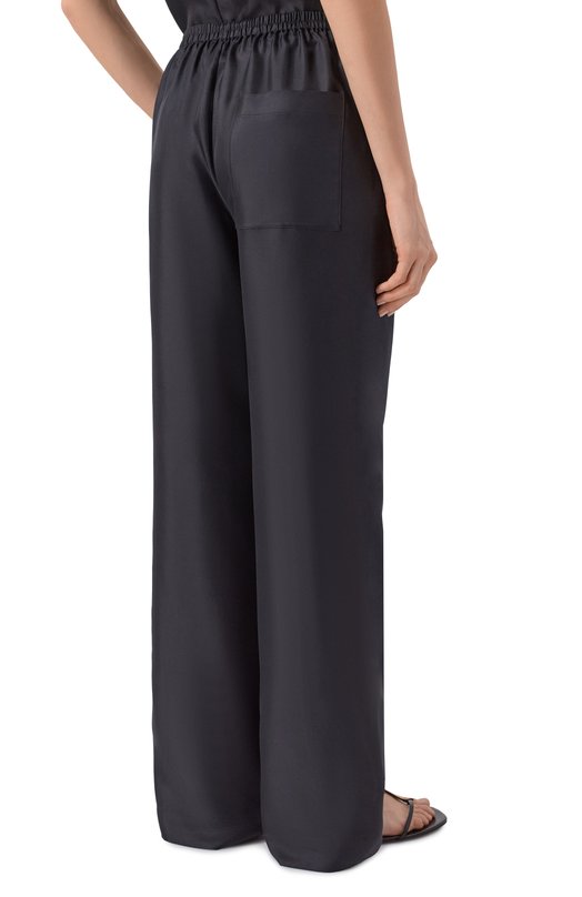 Атласные брюки Loulou de Saison ALERA LDS PANTS Чёрный  ALERA LDS PANTS Фото 4