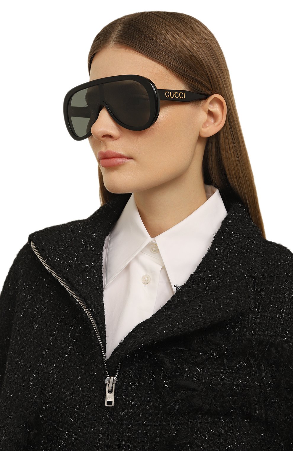 Солнцезащитные очки GUCCI черного цвета по цене 59950 руб., арт. GG1370S 001, фото 2 Солнцезащитные очки GUCCI, арт. GG1370S 001, фото 2