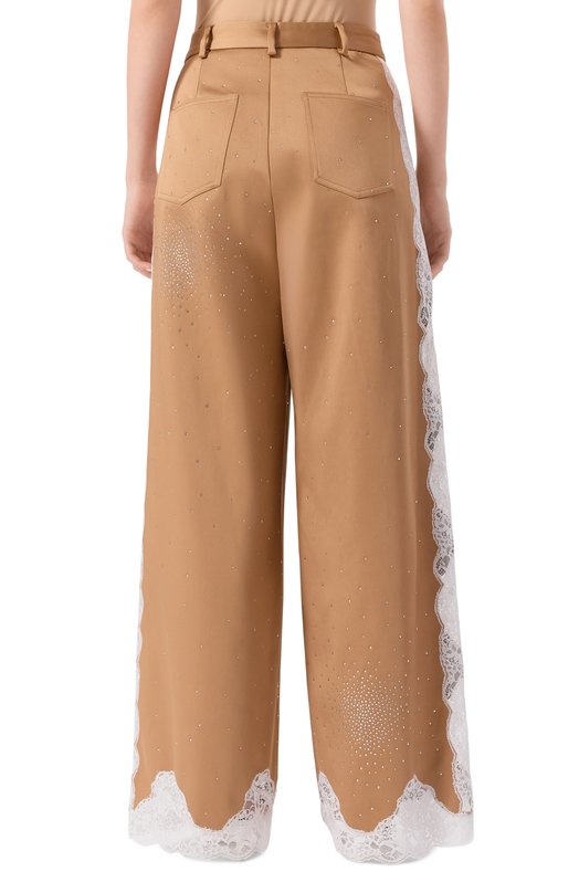 Брюки с отделкой стразами Giuseppe di Morabito 05FWPA130YC 05300A Бежевый  05FWPA130YC 05300A Фото 4