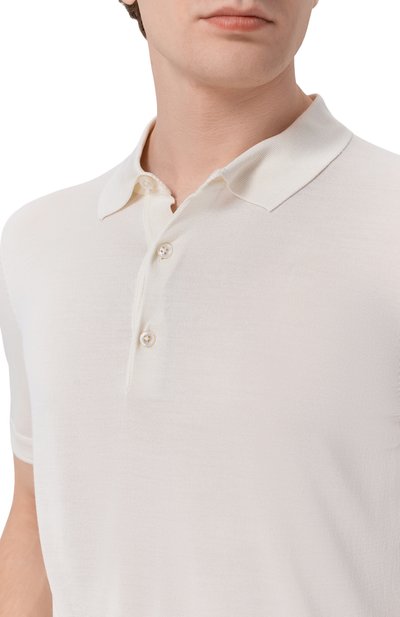 Шелковое поло BOSS CAMEL кремового цвета по цене 52950 руб., арт. 50560503, фото 5 Шелковое поло BOSS CAMEL, арт. 50560503, фото 5