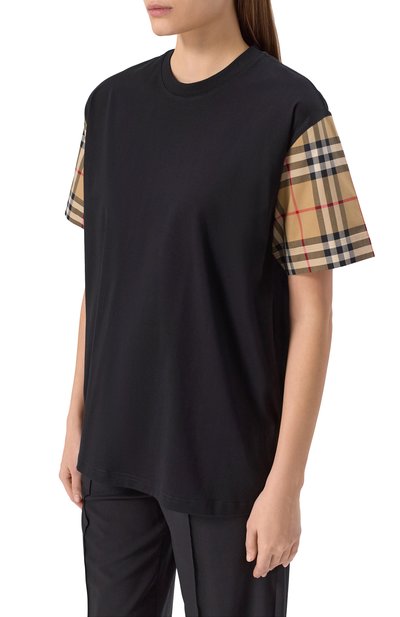 Хлопковая футболка BURBERRY, арт. 8073028, фото 3