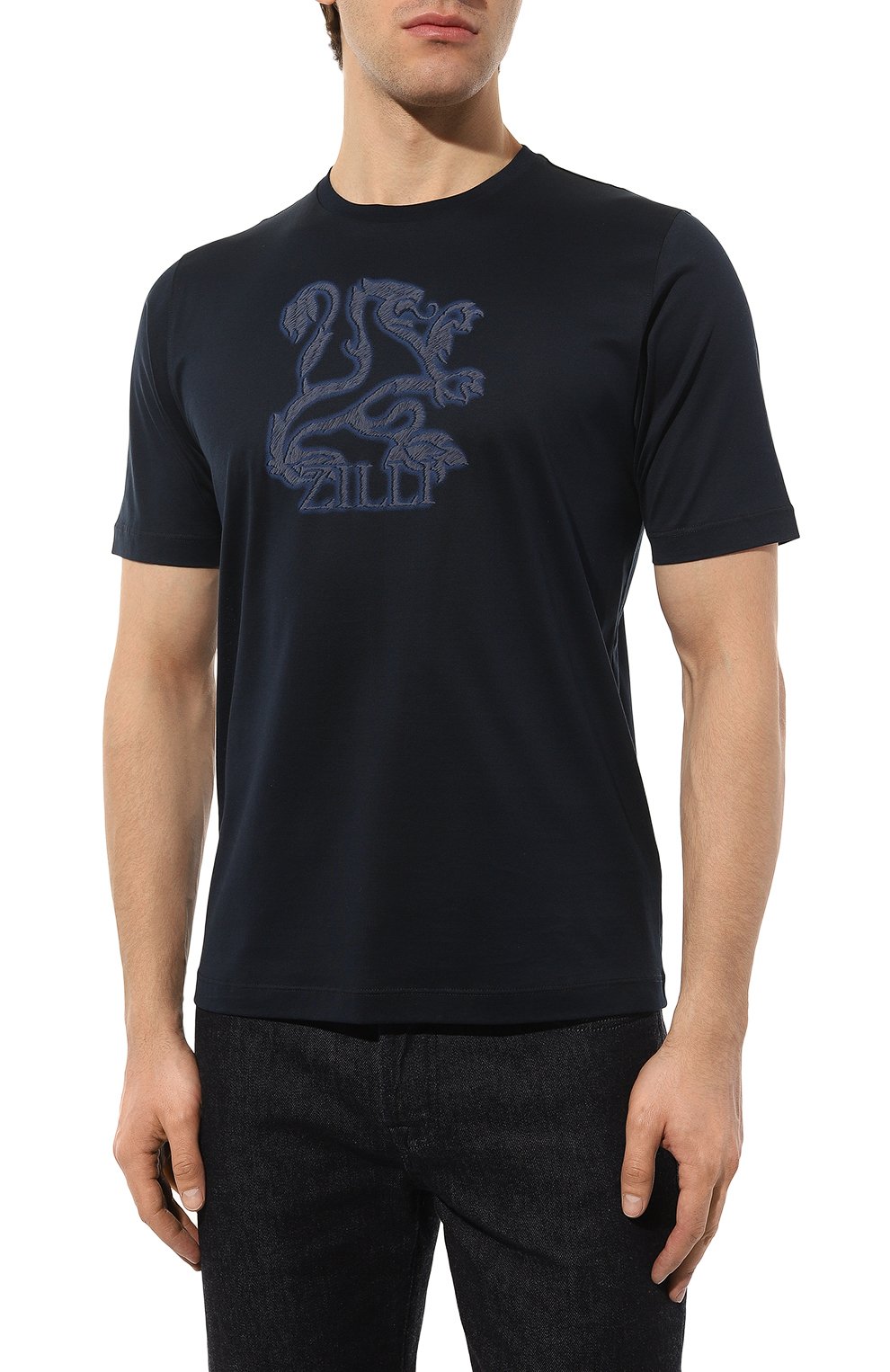 Хлопковая футболка ZILLI, арт. MBZ-NT530-GRIF1/MC01, фото 3