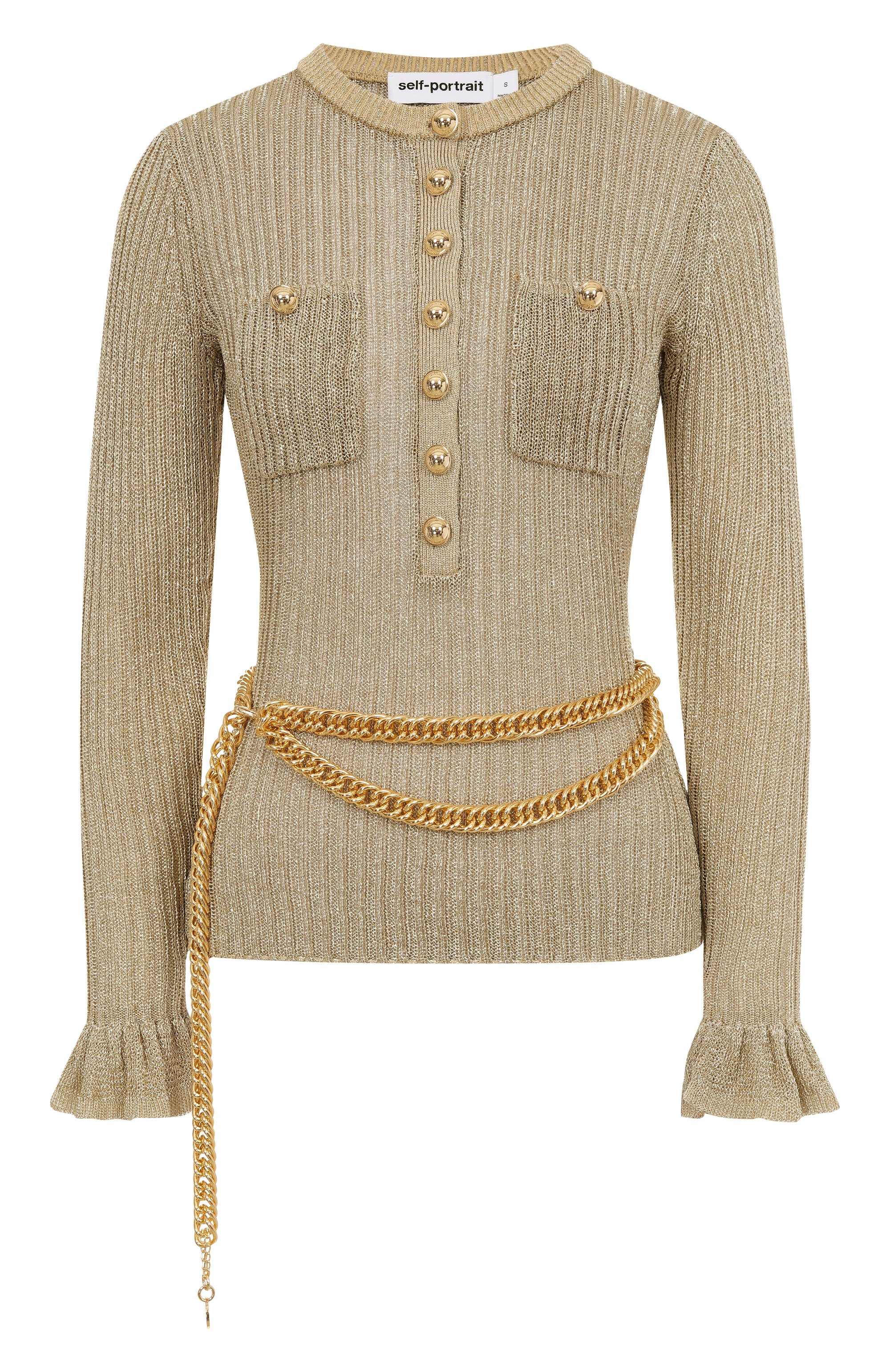 Пуловер из вискозы SELF-PORTRAIT, арт. SC25011TGD, фото 1