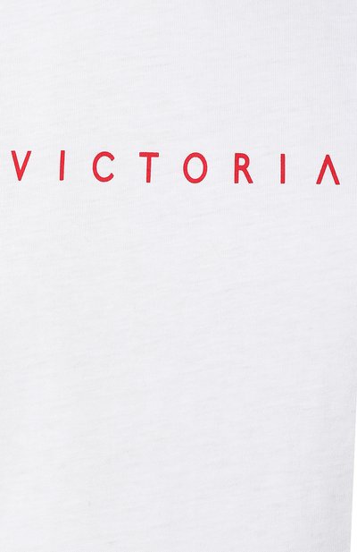 Хлопковая футболка VICTORIA, VICTORIA BECKHAM, арт. JYVV 125 SS19 PRNTD C0TT0N JERSEY, фото 5