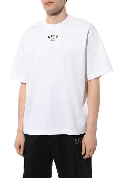 Хлопковая футболка OFF-WHITE, арт. 0MAA120S24JER003, фото 3