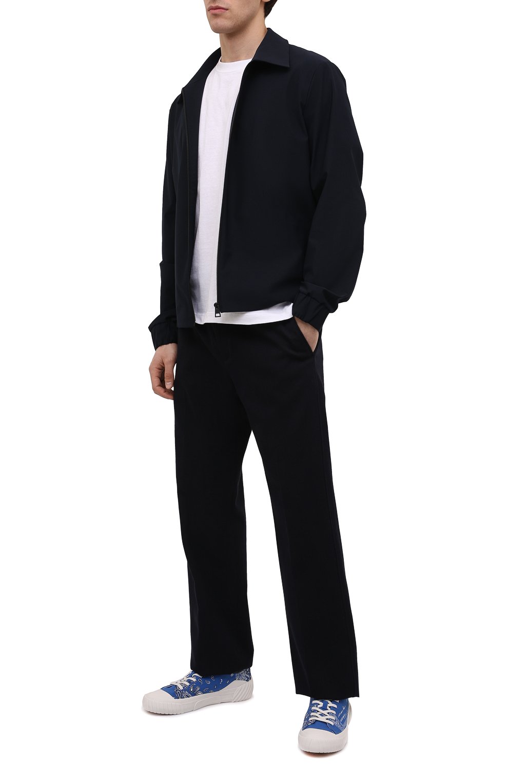 Текстильные кеды KENZO синего цвета по цене 31800 руб., арт. FC55SN430F74, фото 2 Текстильные кеды KENZO, арт. FC55SN430F74, фото 2