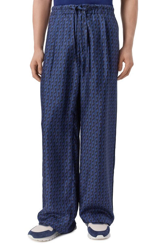 Шелковые брюки MVST M26.2PM.T036/F128 TWILL PRINT Синий  M26.2PM.T036/F128 TWILL PRINT Фото 3