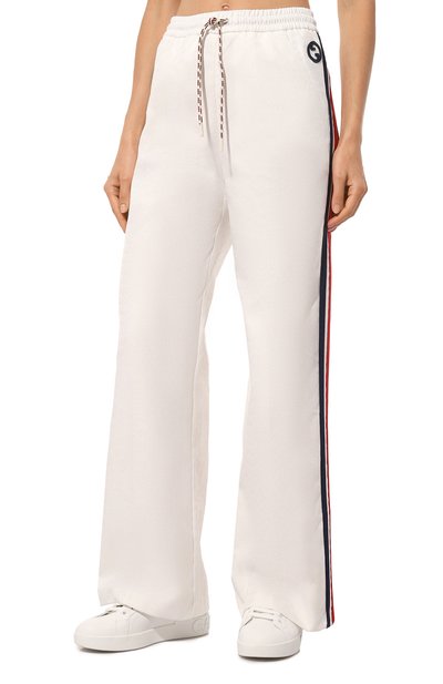 Брюки GUCCI белого цвета по цене 191500 руб., арт. 753798/XJFU1, фото 3 Брюки GUCCI, арт. 753798/XJFU1, фото 3