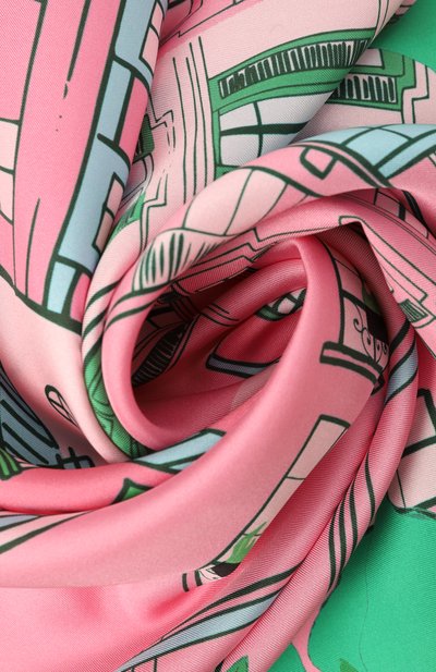 Шелковый платок montmartre PETITJEAN PARIS розового цвета по цене 35000 руб., арт. 7C26, фото 3 Шелковый платок montmartre PETITJEAN PARIS, арт. 7C26, фото 3