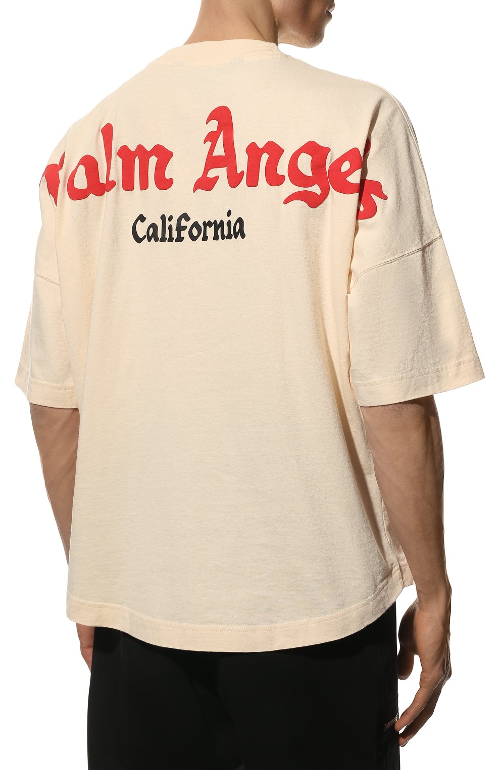 Хлопковая футболка PALM ANGELS, арт. PMAA002S22JER0030325, фото 4