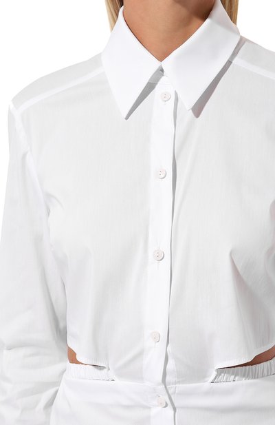 Хлопковое платье PATRIZIA PEPE белого цвета по цене 28800 руб., арт. 2A2532_A23, фото 5 Хлопковое платье PATRIZIA PEPE, арт. 2A2532_A23, фото 5