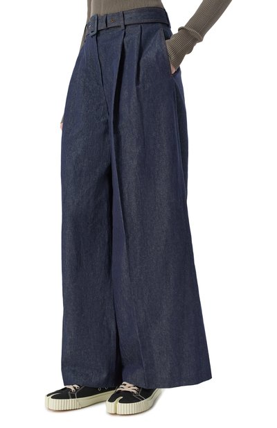 Брюки JUUN.J темно-синего цвета по цене 65200 руб., арт. JW5321W06P, фото 3 Брюки JUUN.J, арт. JW5321W06P, фото 3