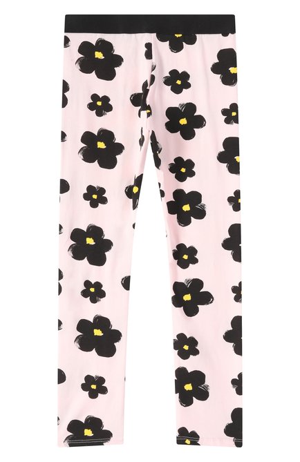 Детские хлопковые легинсы MARC JACOBS (THE) светло-розового цвета, арт. W60467 | Фото 2 (Материал внешний: Хлопок; Нос: Не проставлено; Материал сплава: Проставлено)