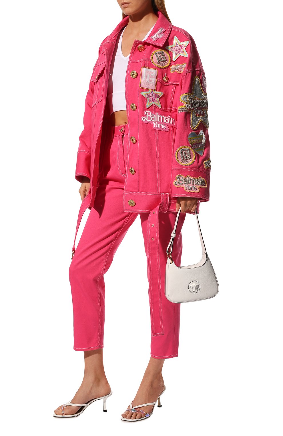 Джинсовая куртка balmain x barbie BALMAIN, арт. XF2TC035/44DB, фото 2
