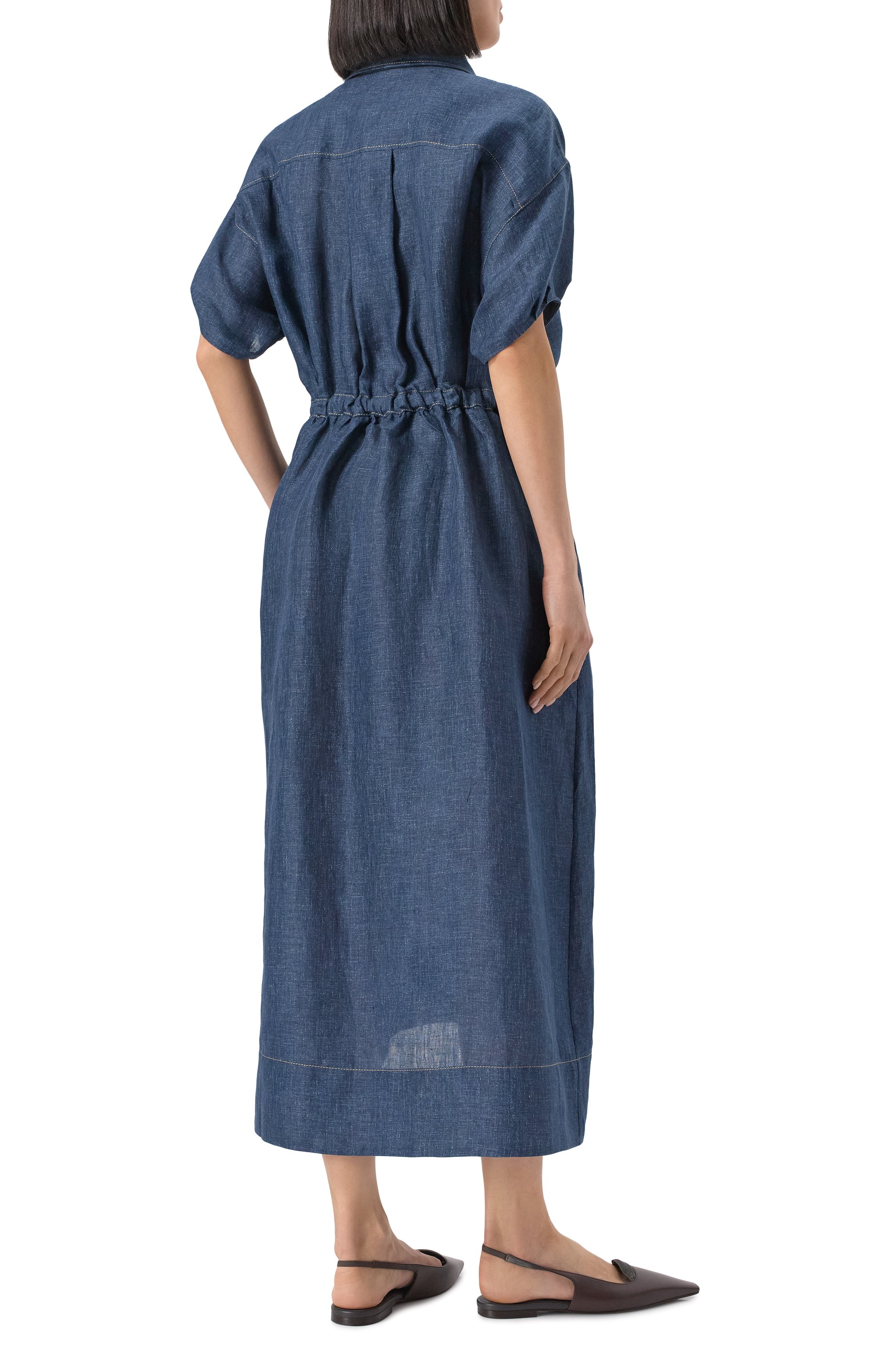 Льняное платье BRUNELLO CUCINELLI, арт. MH538A5345, фото 4