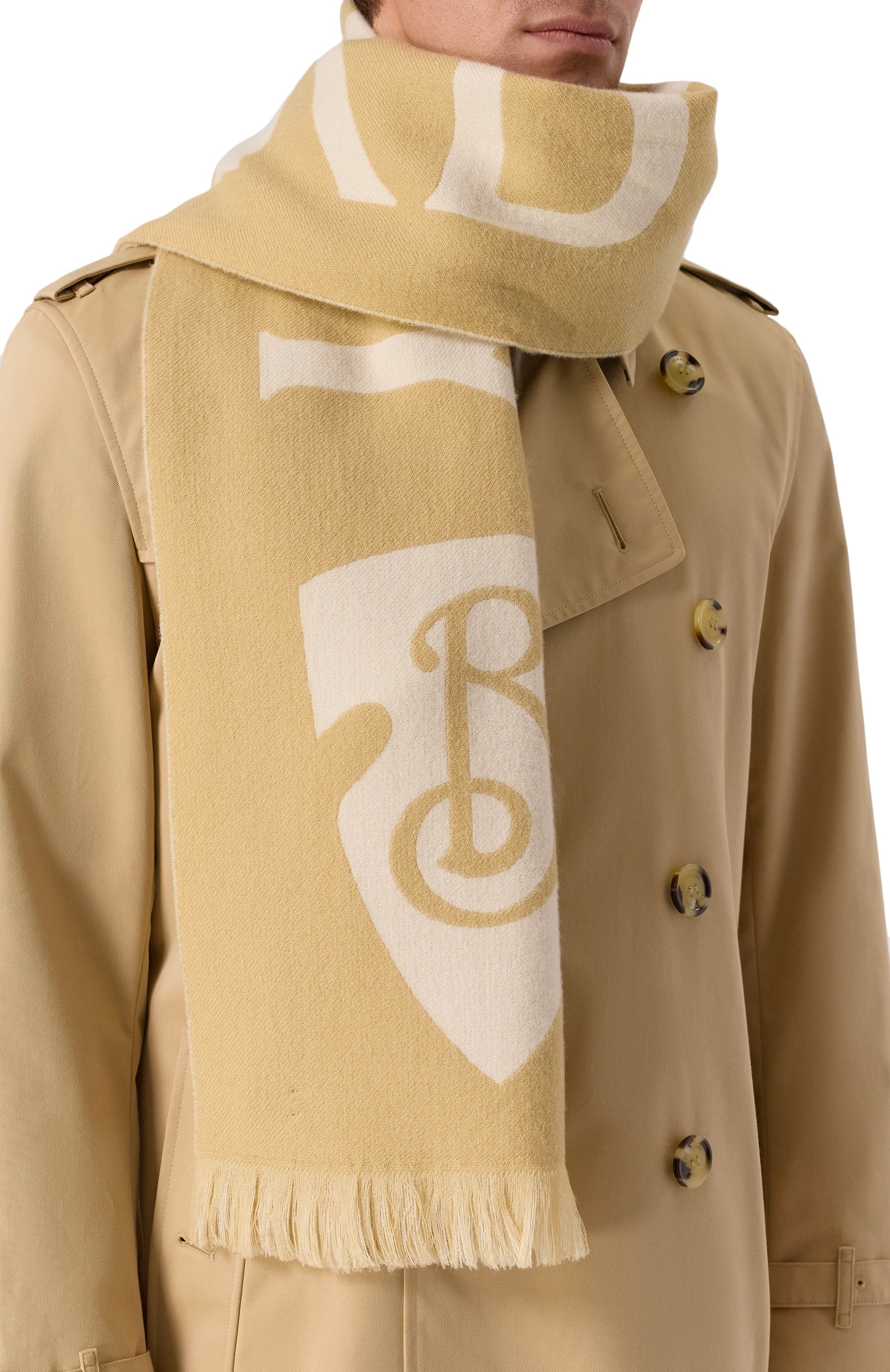 Шерстяной шарф BURBERRY, арт. 8109562, фото 2