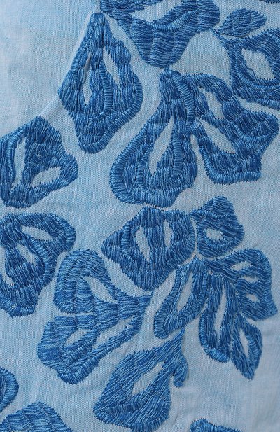 Шорты изо льна и хлопка ERMANNO SCERVINO голубого цвета по цене 47150 руб., арт. D444P306LZS, фото 5 Шорты изо льна и хлопка ERMANNO SCERVINO, арт. D444P306LZS, фото 5