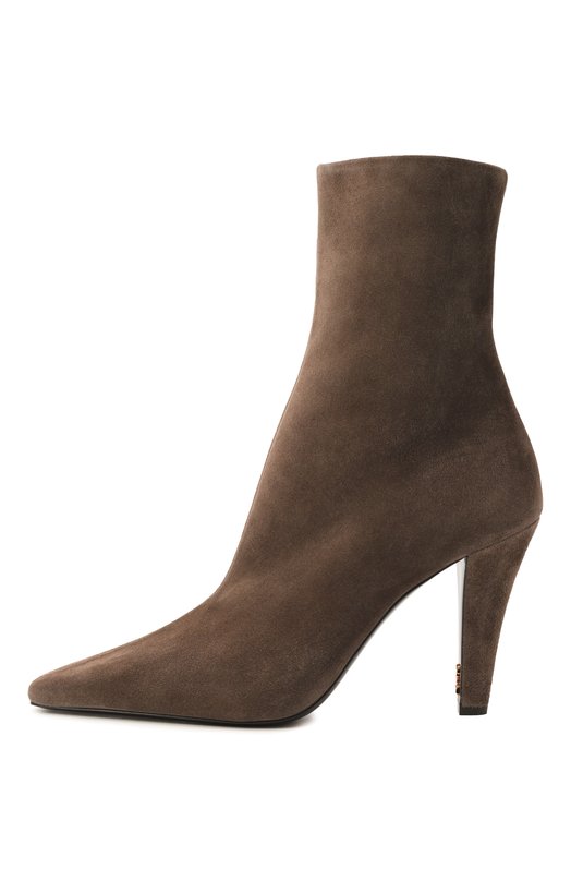 Замшевые ботильоны Jill 95 Saint Laurent 806674/27DAB Коричневый  806674/27DAB Фото 4