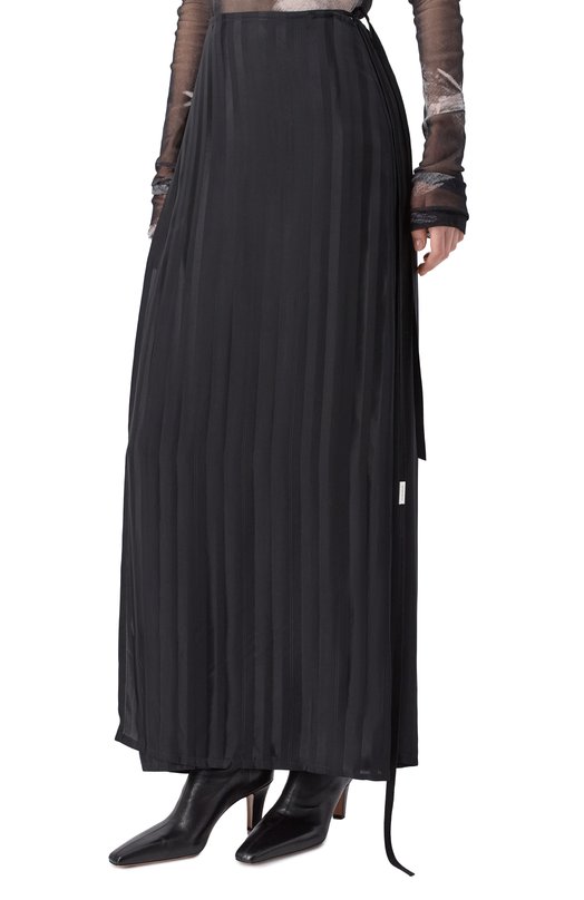 Юбка из вискозы Ann Demeulemeester B0012715/FA564 Чёрный  B0012715/FA564 Фото 3